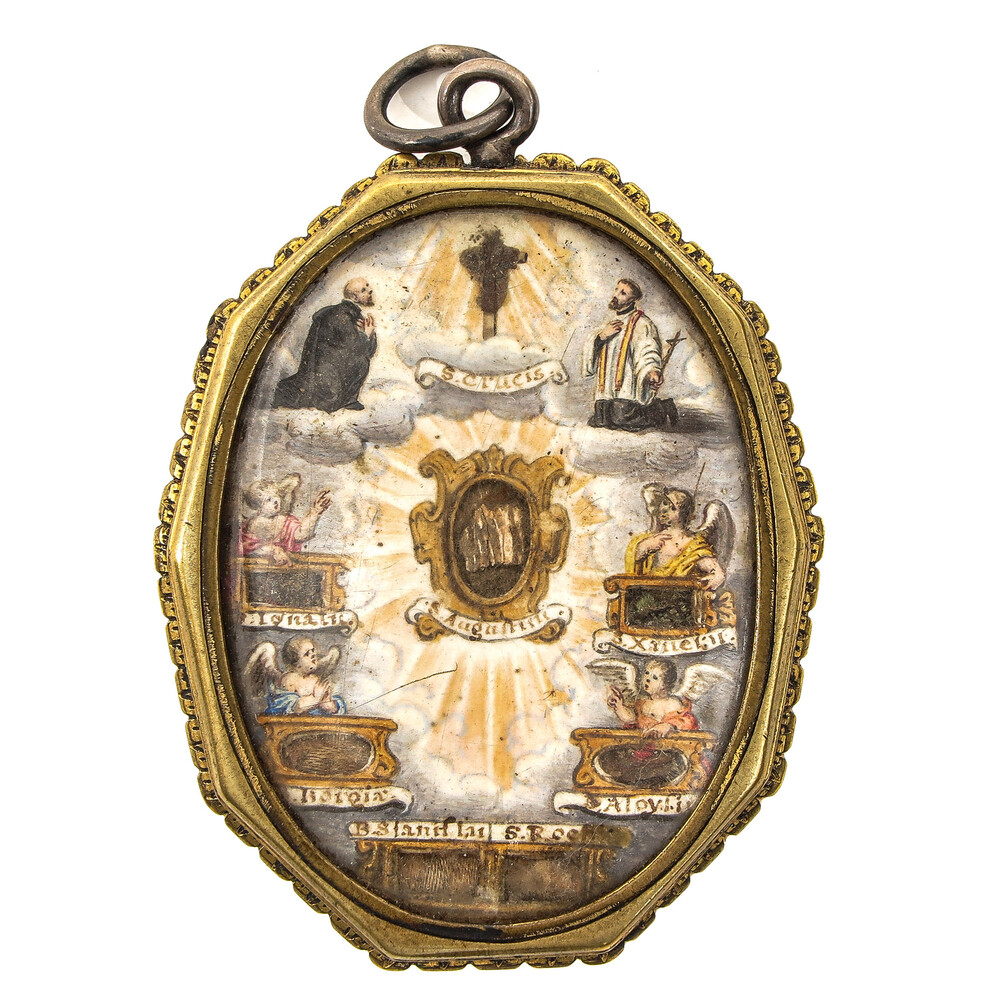 1  Double - Sided Multi Reliquary With Important Female Saints