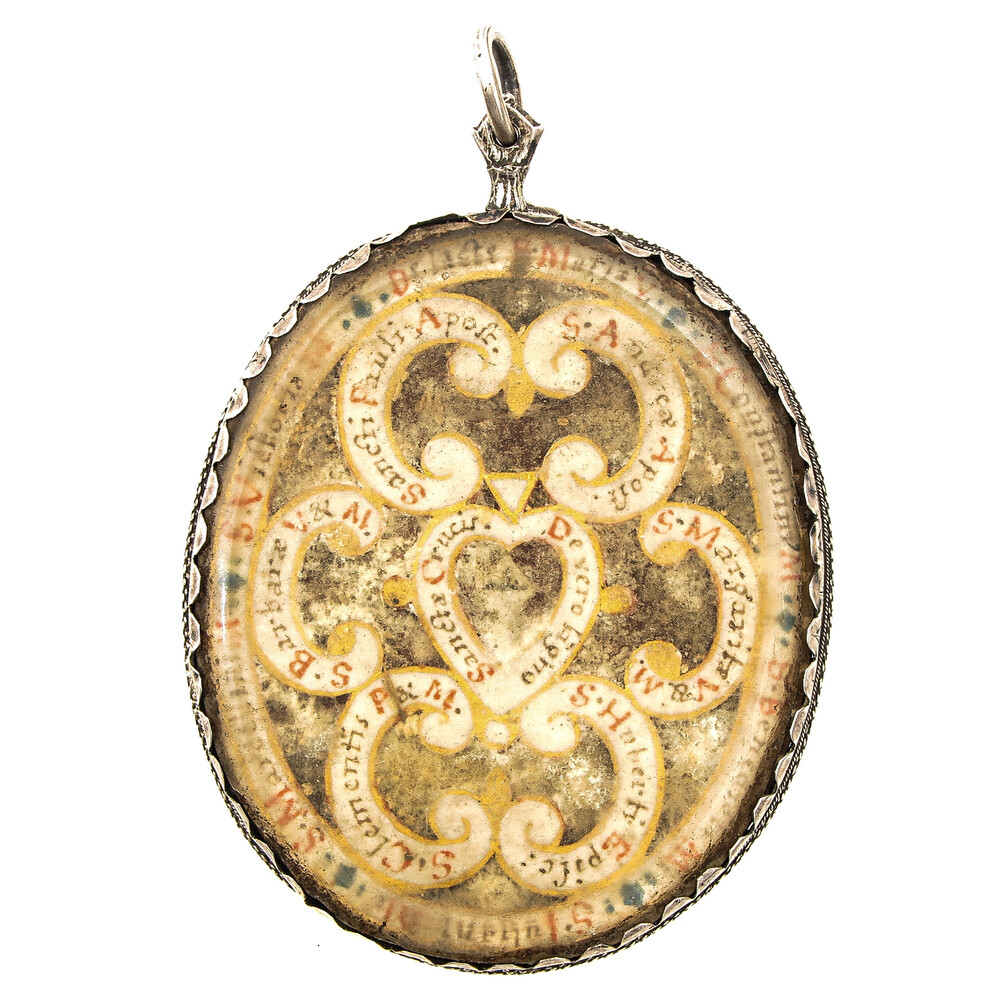 1  Double - Sided Reliquary - Relics Of The True Cross And 13 Other Saint Relics