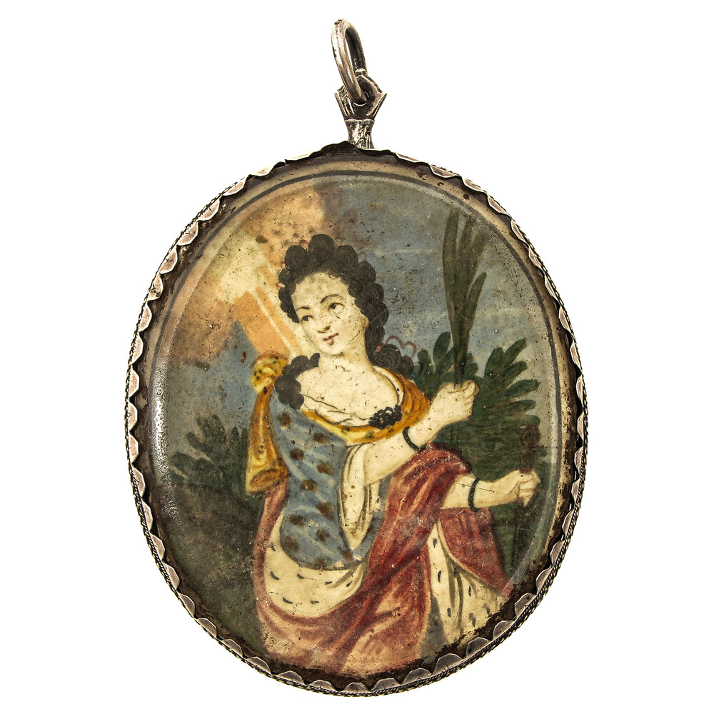 1  Double - Sided Reliquary - Relics Of The True Cross And 13 Other Saint Relics