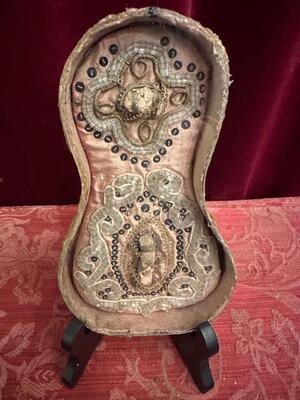 1  Early Reliquary Fully Hand - Made Monastery - Work First Class Relics ( Ex Ossibus ) St. Felicis. ( S. Felix ).