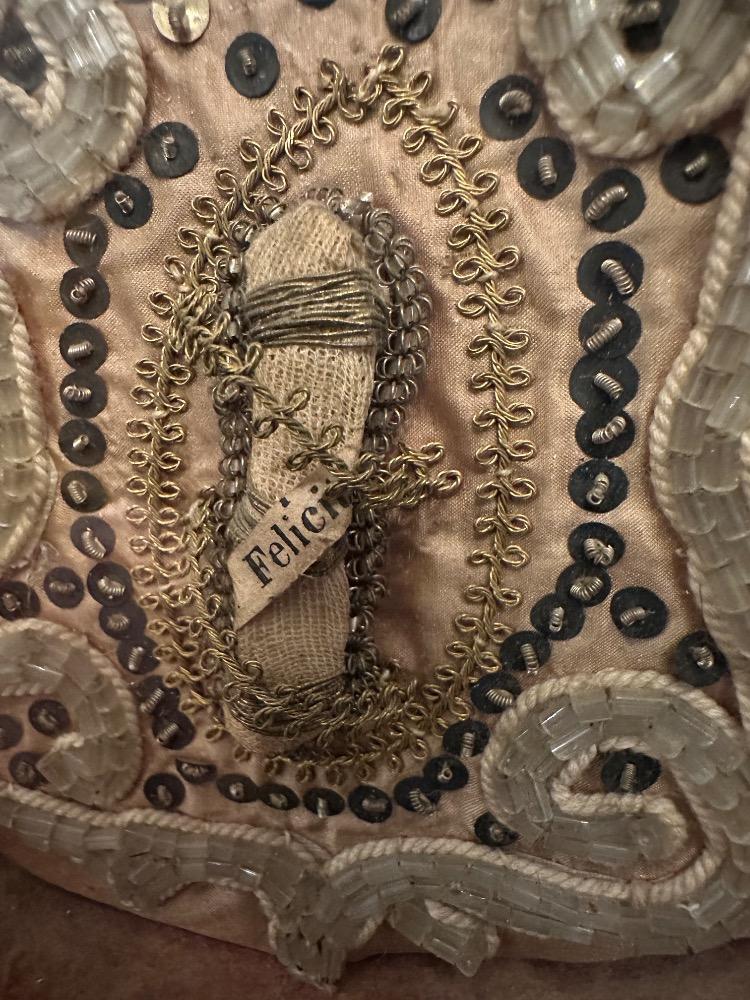 1  Early Reliquary Fully Hand - Made Monastery - Work First Class Relics ( Ex Ossibus ) St. Felicis. ( S. Felix ).