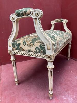 Piano Seat style Empire en Wood / Fabrics, Italy 19 th century ( Anno 1885 )