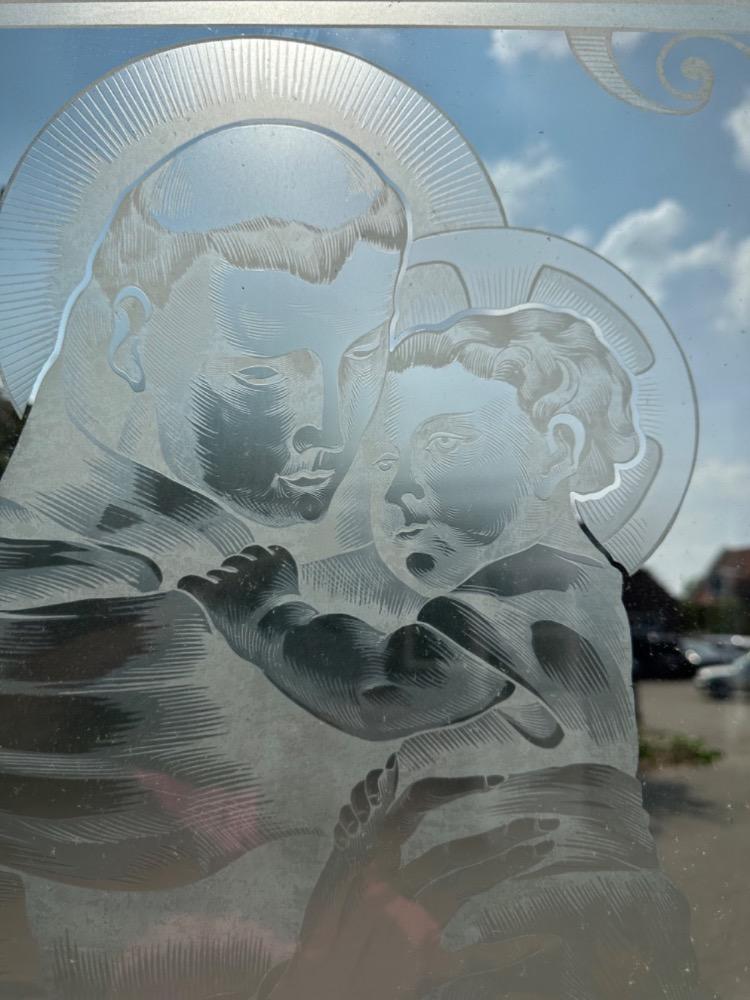 1  Etched - Glass Window St. Anthony Of Padua
