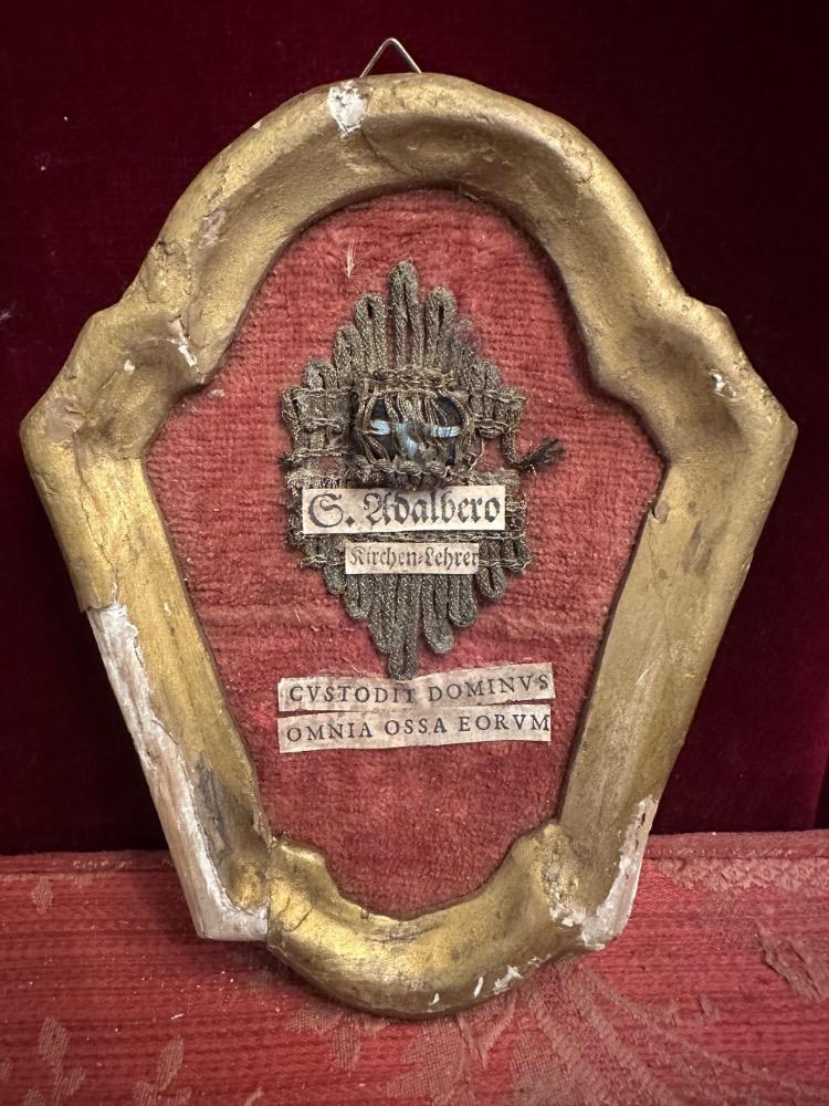 1  Ex Ossibus Relic Of St. Adalbero Of WüRzburg - Germany. Text : The Lord Quards All Their Bones.