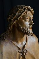Exceptional Big Size Christ On The Cold Stone en Terra-Cotta, Belgium 19th century