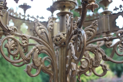 Exceptional Candle Holder en Full Bronze / Gemstones, France 19th century ( anno 1870 )