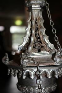 Exceptional Censer. Weight 2.10 Kgs ! en Bronze / Silvered, France 19th century