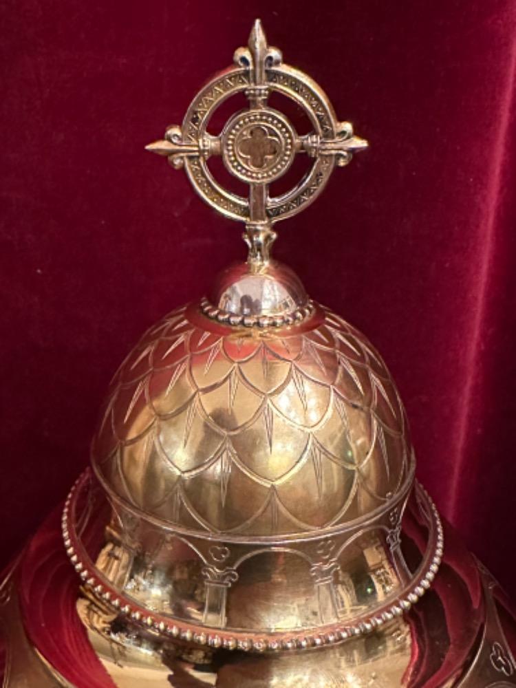 1  Exceptional Ciborium Stamped:  Joh Hamers - Tilburg. Full Silver Weight 2.15 Kgs !