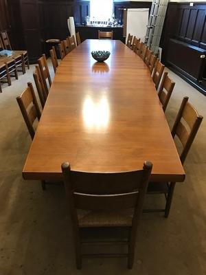 Exceptional  Consistorium-Table With 22 Matching Chairs Dutch 20th century