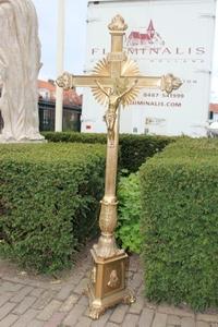 Exceptional Cross en Brass / Bronze, France 19th century