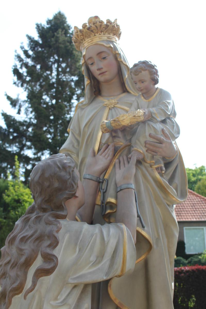1   Exceptional Life Size Statue Our Lady Of Purgatory
