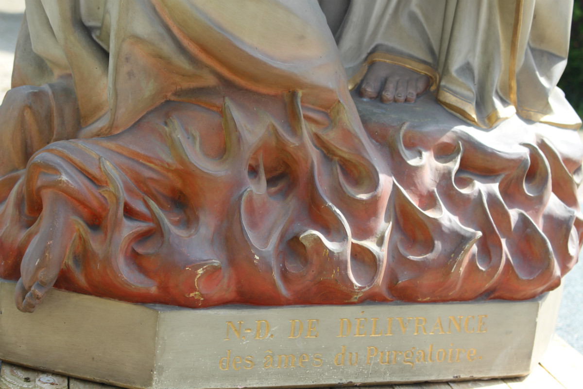 1   Exceptional Life Size Statue Our Lady Of Purgatory