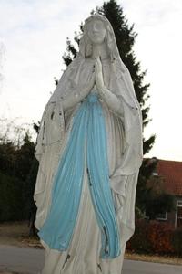 Exceptional More Than Life Size St. Mary Lourdes en Cast Iron, France 19th century