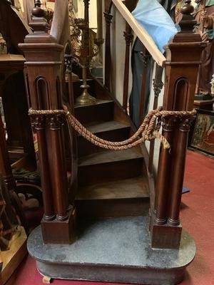 Exceptional Pulpit + Stairs + Sound-Board Totally Hand-Made  en Hand-Carved Reliefs, Belgium 18 th century ANNO ABOUT 1780