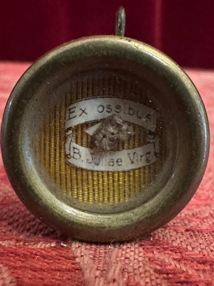 1  Exceptional Reliquary - Relic Ex Ossibus B. Maria Virgine. Very Rare Relic