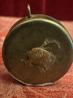 1  Exceptional Reliquary - Relic Ex Ossibus B. Maria Virgine. Very Rare Relic