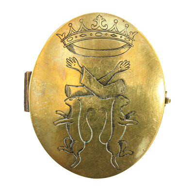 Exceptional Reliquary Relics Of The True Cross Bmv & St. Joseph - 12 Apostles. St. Peter & St. Paul Corona Spinea - De Sponsia & More en Brass / Glass / Wax Seal, Italy  19 th century
