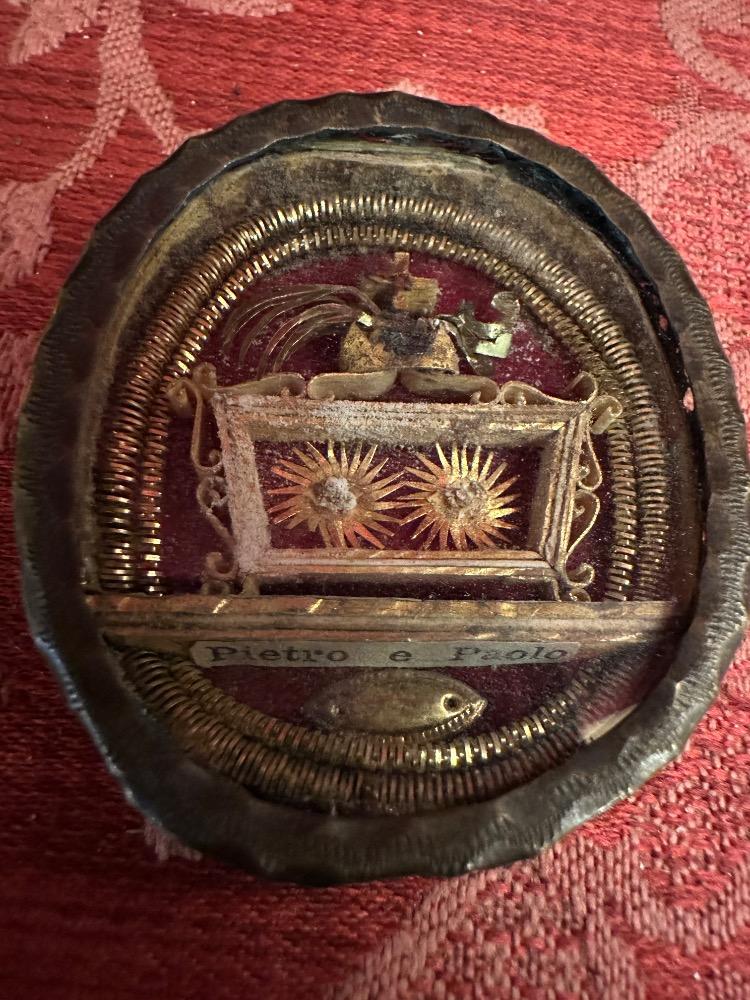 1  Exceptional Reliquary Relics Of The True Cross St. Peter & St. Paul