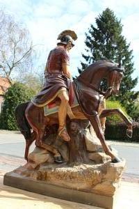 Exceptional St. Martinus Statue en Terra-Cotta polychrome, France 19th century