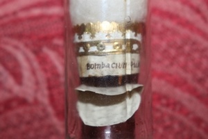 Extreme Rare Cylinder-Reliquary / Relics Of St. Albina Of Cologne - Germany, (+ 5th Century)   18th Century   en glass, 18th century