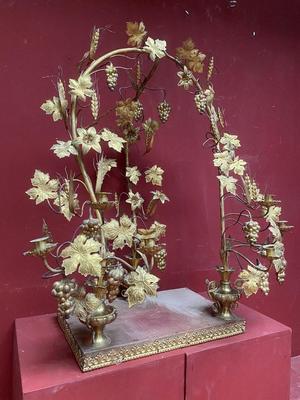 Floral Exposition-Throne en Brass / Bronze / Gilt, France 19th century ( anno 1875 )