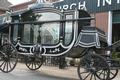 Funeral Carriage en wood polychrome, Hungary