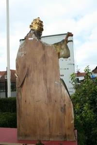 God The Father Statue en WOOD POLYCHROME, GERMANY 19TH CENTURY