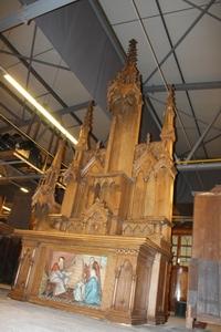 Altar style Gothic en wood / terra - cotta, France 19th century