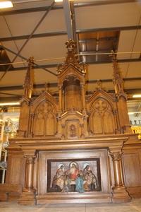 Altar style Gothic en wood / terra - cotta, France 19th century