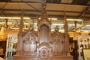 Altar style Gothic en wood / terra - cotta, France 19th century