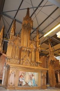 Altar style Gothic en wood / terra - cotta, France 19th century