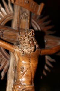 Altar - Cross style gothic en WOOD OAK, Belgium 19 th century