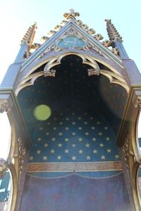 Chapel style Gothic en wood polychrome, France 19th century