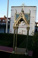 Chapel style gothic en brass / bronze, France 19th century