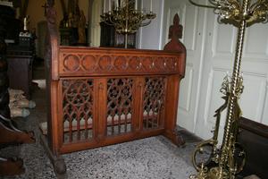 Communion - Kneeler style gothic en OAK, Dutch 19th century