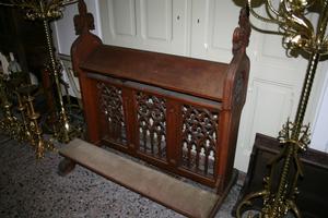 Communion - Kneeler style gothic en OAK, Dutch 19th century