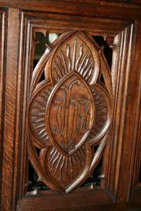 Communion - Kneeler style gothic en OAK, Dutch 19th century (1870)