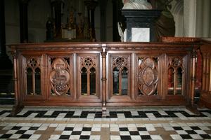 Communion - Kneeler style gothic en OAK, Dutch 19th century (1870)