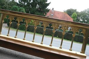 Communion Rail style gothic en BRONZE / BRASS, belgium 19 th century