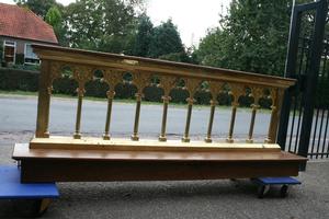 Communion Rail style gothic en BRONZE / BRASS, belgium 19 th century