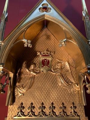 Exposition Chapel style Gothic en Brass / Bronze / Gilt , Belgium 19th century ( 1875 )