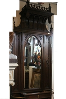 Hall Furniture style Gothic en wood oak, France 19th century