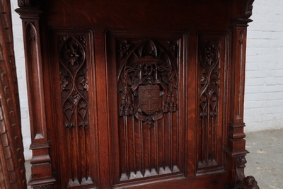 Kneeler  style Gothic en Oak Wood, France 19th century