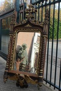 Mirror style gothic en wood, France 19th century