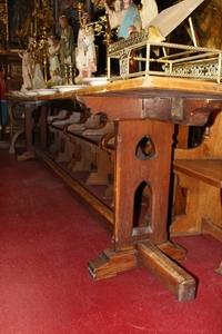 Monastery Table style Gothic en Oak, Belgium 18 th century