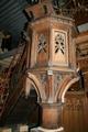 Pulpit style gothic en WOOD OAK, Belgium 19th century