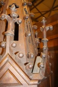 Pulpit style gothic en Oak wood, France 19th century