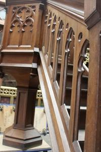 Pulpit style gothic en Oak wood, France 19th century