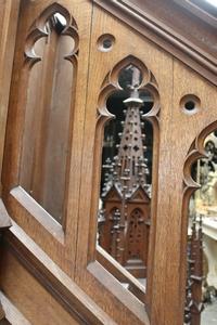 Pulpit style gothic en Oak wood, France 19th century