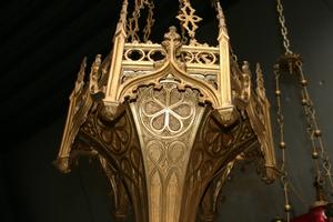 Sanctuary Measures Are Without Chain style Gothic en Brass / Bronze , France 19th century